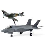 Airfix Spitfire & F-35B Lightning II 'Then and Now' - Gift Set 1:72 Plastic Kit with paints