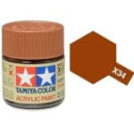 Tamiya X-34 Metal Brown Gloss Acrylic Paint 10ml