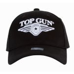Top Gun 3D Logo Baseball Cap in Black/White