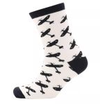 RAF Spitfire Socks - Navy on White
