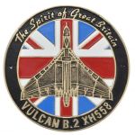 Vulcan B2 XH558 Embossed Tin Plaque