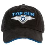 Top Gun Logo Unisex Relaxed Fit Baseball Cap in Black