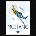 P-51 Mustang A3 Poster by Peter McDermott