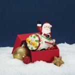 Flying Santa Ceramic Salt and Pepper Set