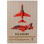 Red Arrows Wood Effect Wall Plaque