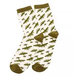 RAF Lancaster Socks - Khaki on White