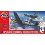 Airfix Spitfire Mk.Vc vs Bf109F-4 Dogfight Double - Gift Set 1:72 Plastic Kit with paints
