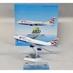 British Airways Boeing 747-400 Flaps Down 'Chatham Livery' Diecast - G-BDXB - 1/400