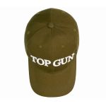Top Gun Plain Logo Baseball Cap in Olive