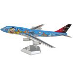Japan Airlines Boeing 747-400 JA8083 Flaps Down "50th Anniversary Blue Disney" Livery - Diecast Model - 1/200 Scale