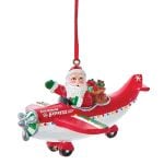 Santa Christmas Express Tree Ornament in Red
