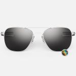 AVIATOR - MATTE CHROME & AMERICAN GRAY