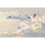 Skymarks American Eagle ERJ-195 Plastic Model - Scale 1:100