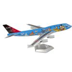 Japan Airlines Boeing 747-400 JA8083 Flaps Down "50th Anniversary Blue Disney" Livery - Diecast Model - 1/200 Scale