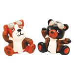Dog and Bear Aviator Salt & Pepper Pots
