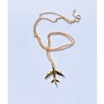 Airbus A380 Gold Plated Pendant Necklace
