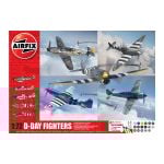 Airfix D-Day Fighters Gift Set 1:72 Plastic Kit with Paints