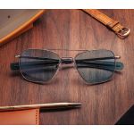 AVIATOR - SATIN GUNMETAL & BLUE HYDRO