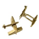 Spitfire Cufflinks - Gold Plated