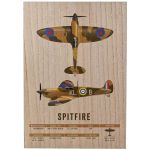 Spitfire Wood Effect Wall Plaque