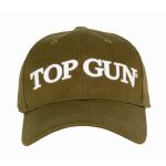 Top Gun Plain Logo Baseball Cap in Olive