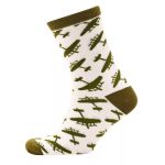 RAF Lancaster Socks - Khaki on White
