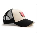 Red Canoe Bell Helicopter Mesh Back Baseball Cap - Two Tone