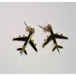 Airbus A380 Gold Plated Earrings