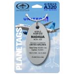 United Airlines A320 - N404UA - PlaneTag - White/Dark Blue