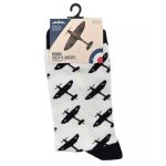 RAF Spitfire Socks - Navy on White