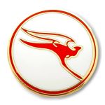 Qantas Round Retro Pin Badge