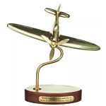 Spitfire Brass Desk Model with Winston Churchill Tribute