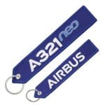 Airbus A321neo Embroidered Keyring