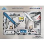 KLM 747 / Air France A380 Dual Aircraft 14 Piece Airport Playset