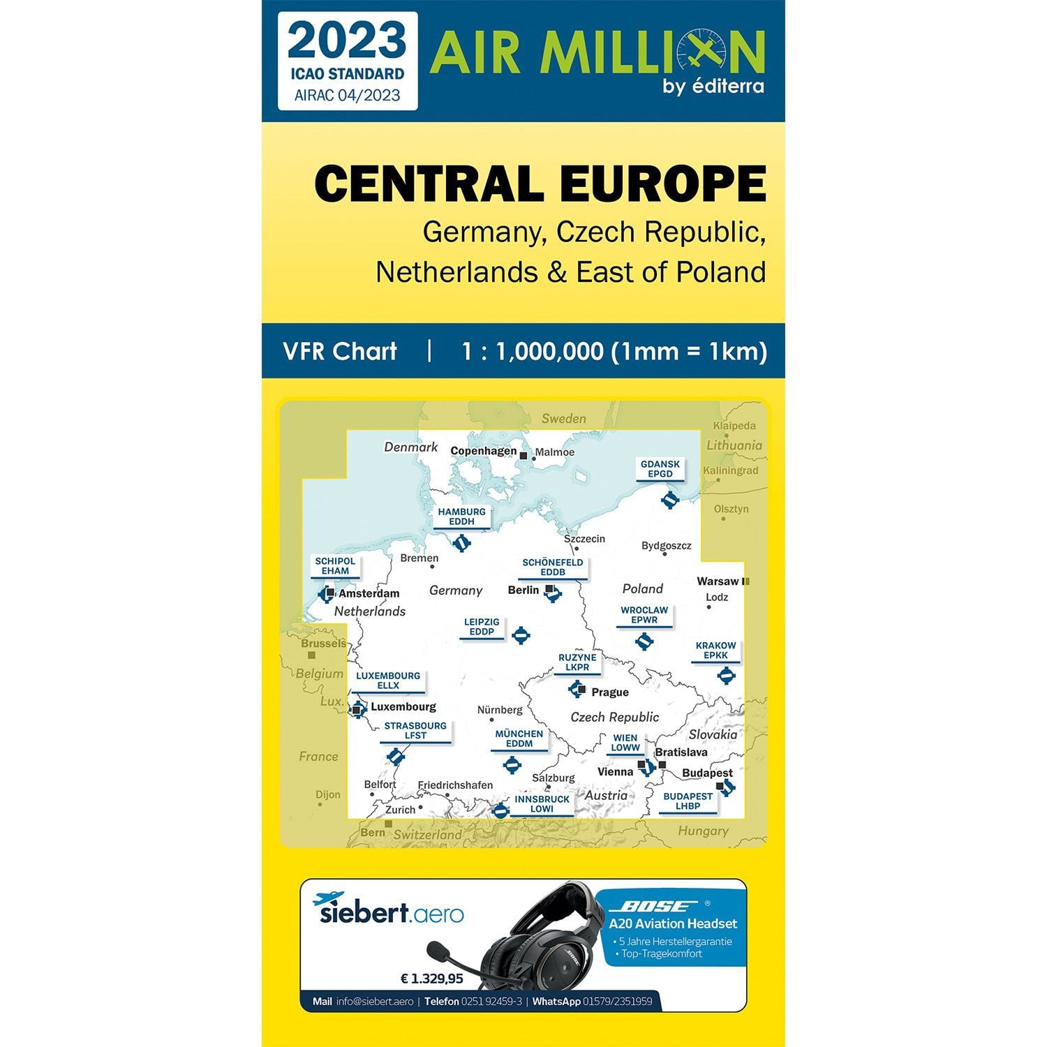 Air Million Editerra Germany & Central Europe VFR 11,000,000 Chart 2023