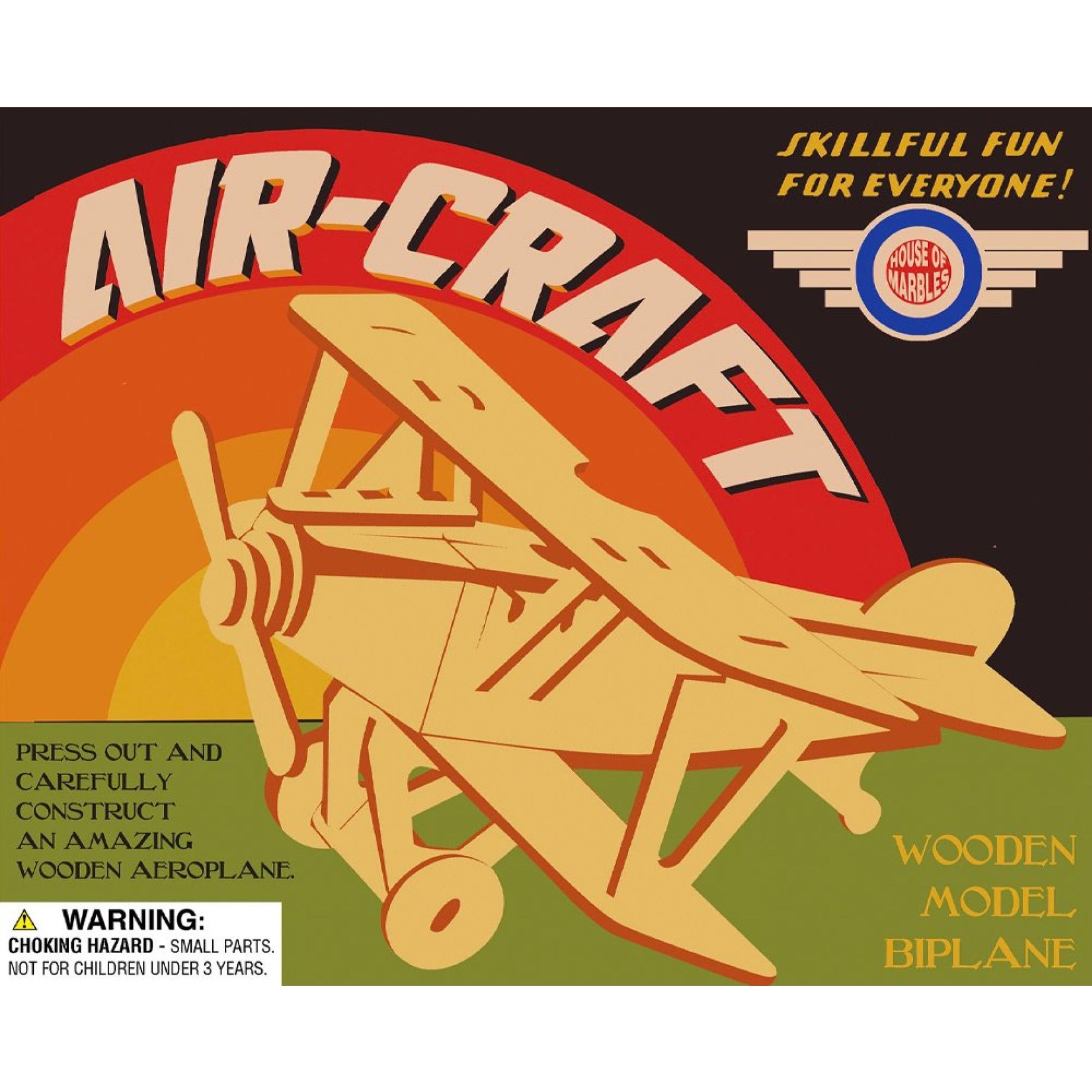 AirCraft Wooden Model BiPlane Kit