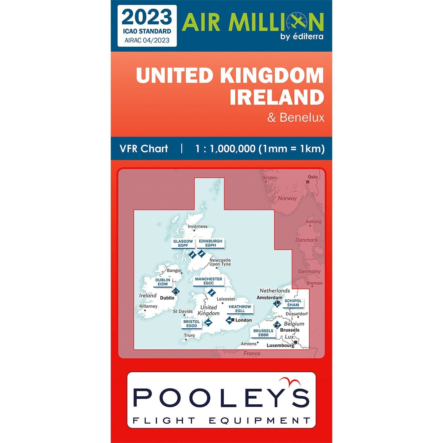 Editerra Air Million UK & Ireland VFR 11,000,000 Chart 2023